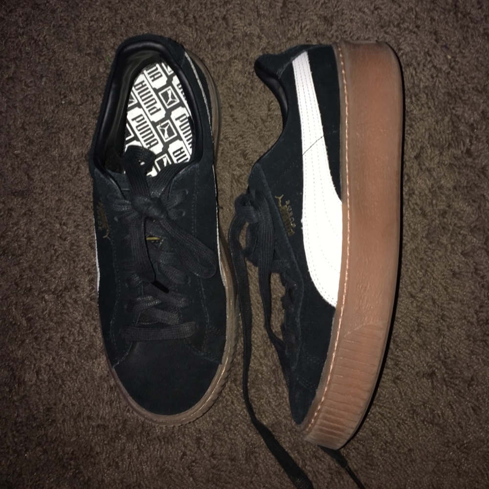 Black and White Puma Sneakers